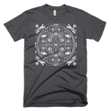 Design Thinking Mandala (Fibonacci, x-ray Unicorn, Tool icons)  - Short sleeve men's t-shirt