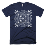 Design Thinking Mandala (Fibonacci, x-ray Unicorn, Tool icons)  - Short sleeve men's t-shirt