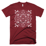 Design Thinking Mandala (Fibonacci, x-ray Unicorn, Tool icons)  - Short sleeve men's t-shirt